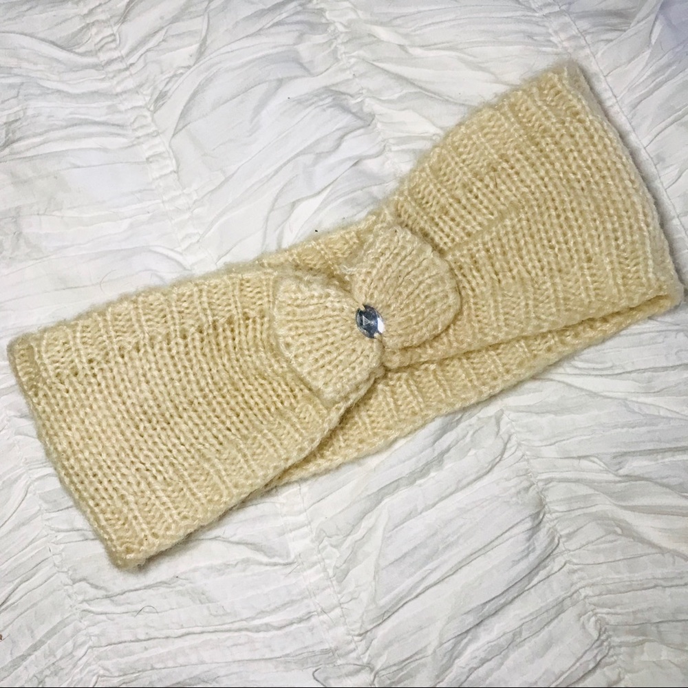 Knit Ear-warmer Headband with Bow
